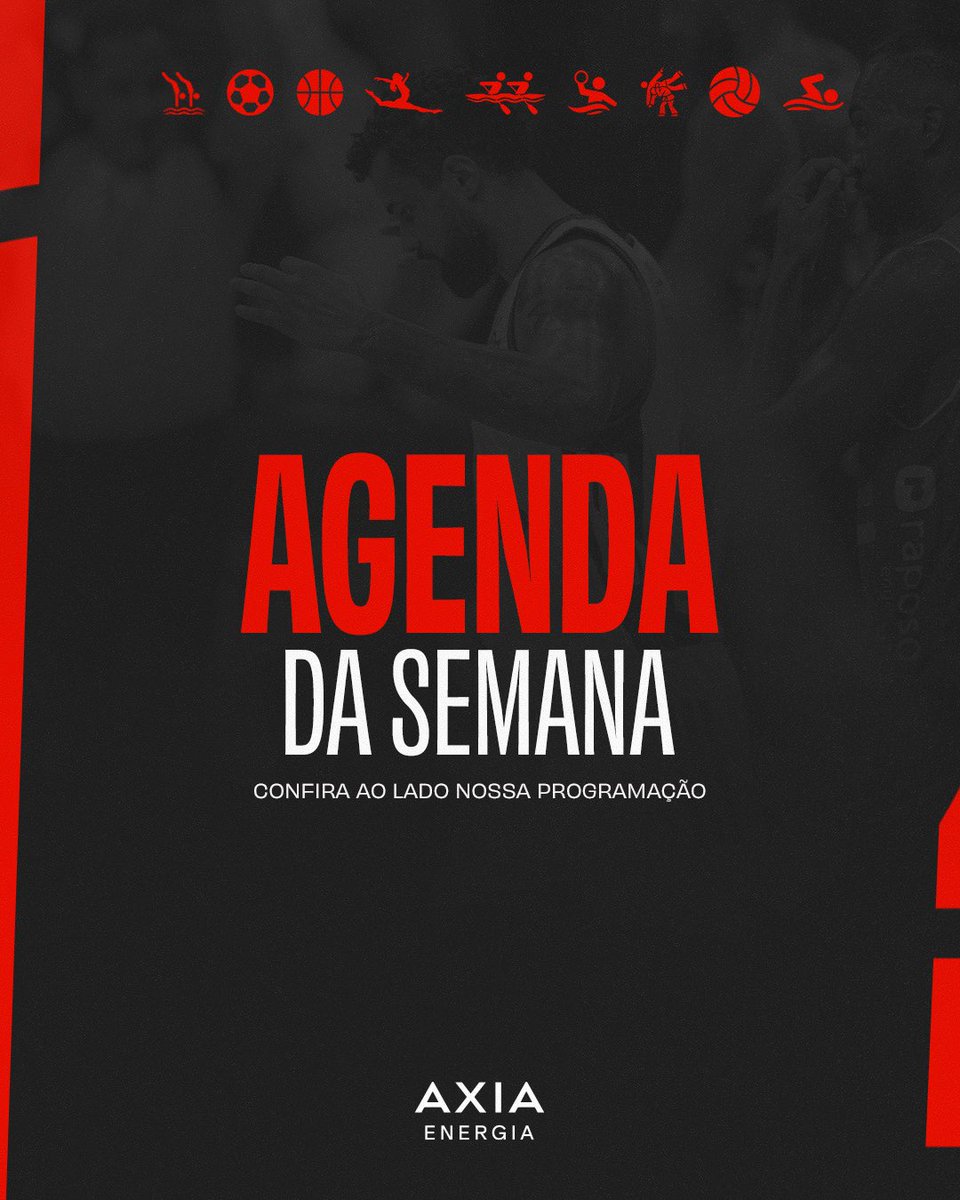 TimeFlamengo's tweet photo. AGENDA DA SEMANA NO AR, NAÇÃO! ❤️🖤
Salve o post, prepare o manto e vem torcer pro #TimeFlamengo! 💪
Apoio: Axia Energia #AXIAFla #calendario https://t.co/DyrnvbRvZk