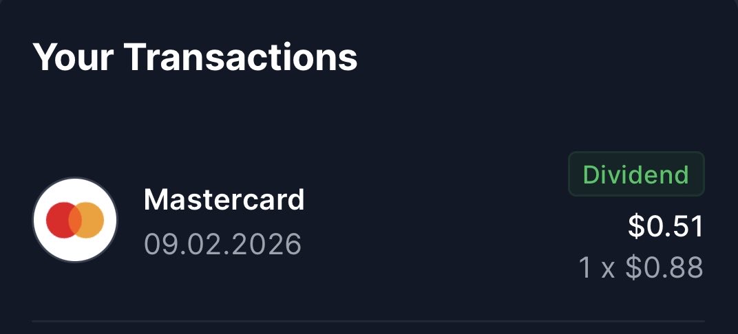 Thank you, $MA, for the motivation.

Just received some life-changing cents 😁