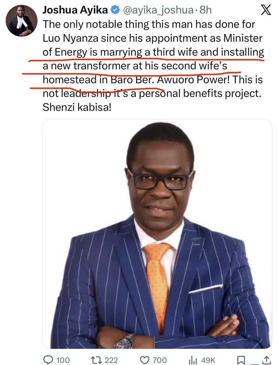 smutoro's tweet photo. Why are some Kenyans too mean to @OpiyoWandayi. He is not a bad guy. He is just too much confused with too much power and money — in so short a period of time. He must find avenues of spending it! https://t.co/dVW6Ym6Q5P