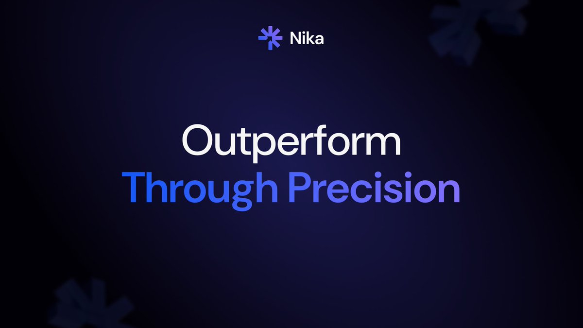 Outpace the competition.

By unifying trading, yield, and portfolio control into a single seamless system, Nika removes friction and sharpens execution.

Precision wins. Choose Nika.