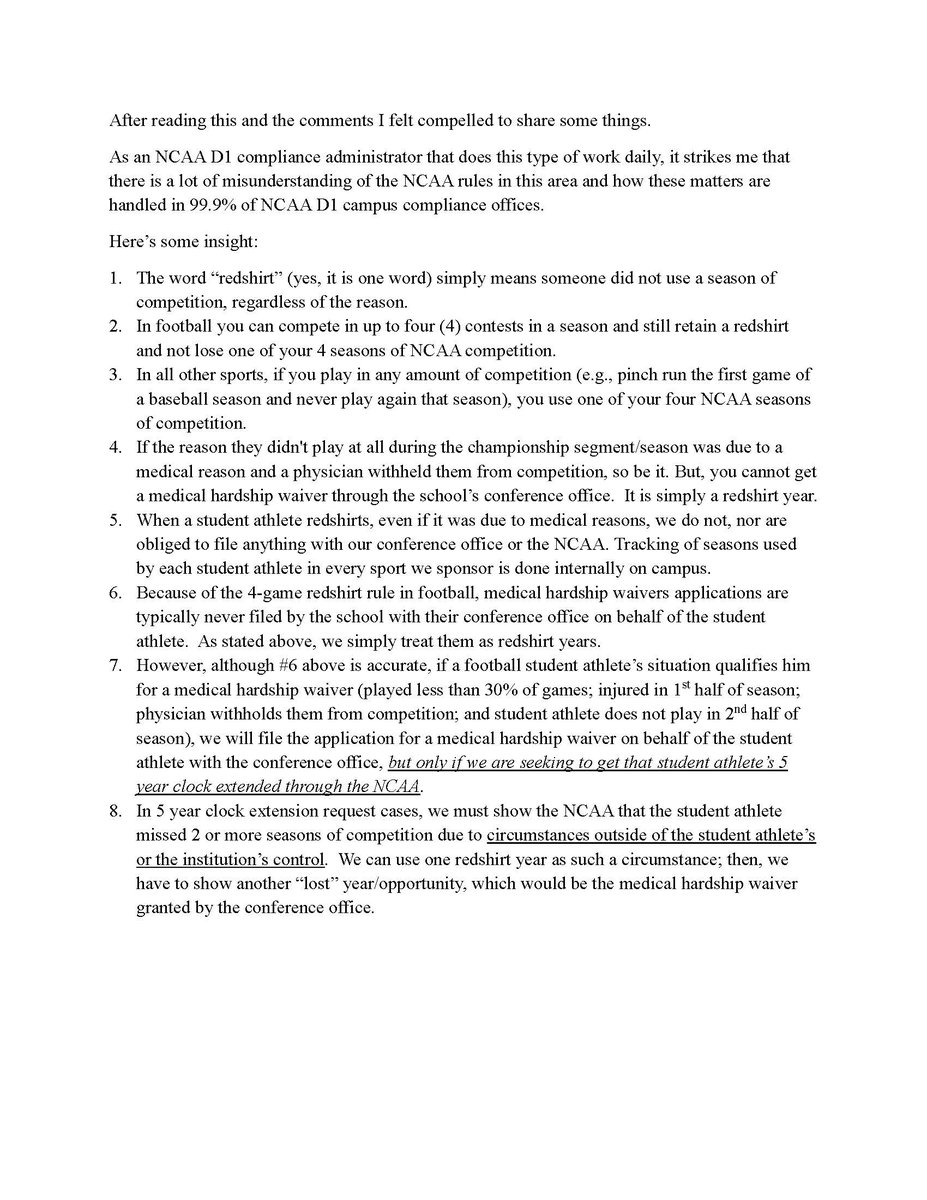 I thought it was important to actually share this with everyone interested.  I think it will help people understand how things actually work on campuses across the country when dealing with these matters.