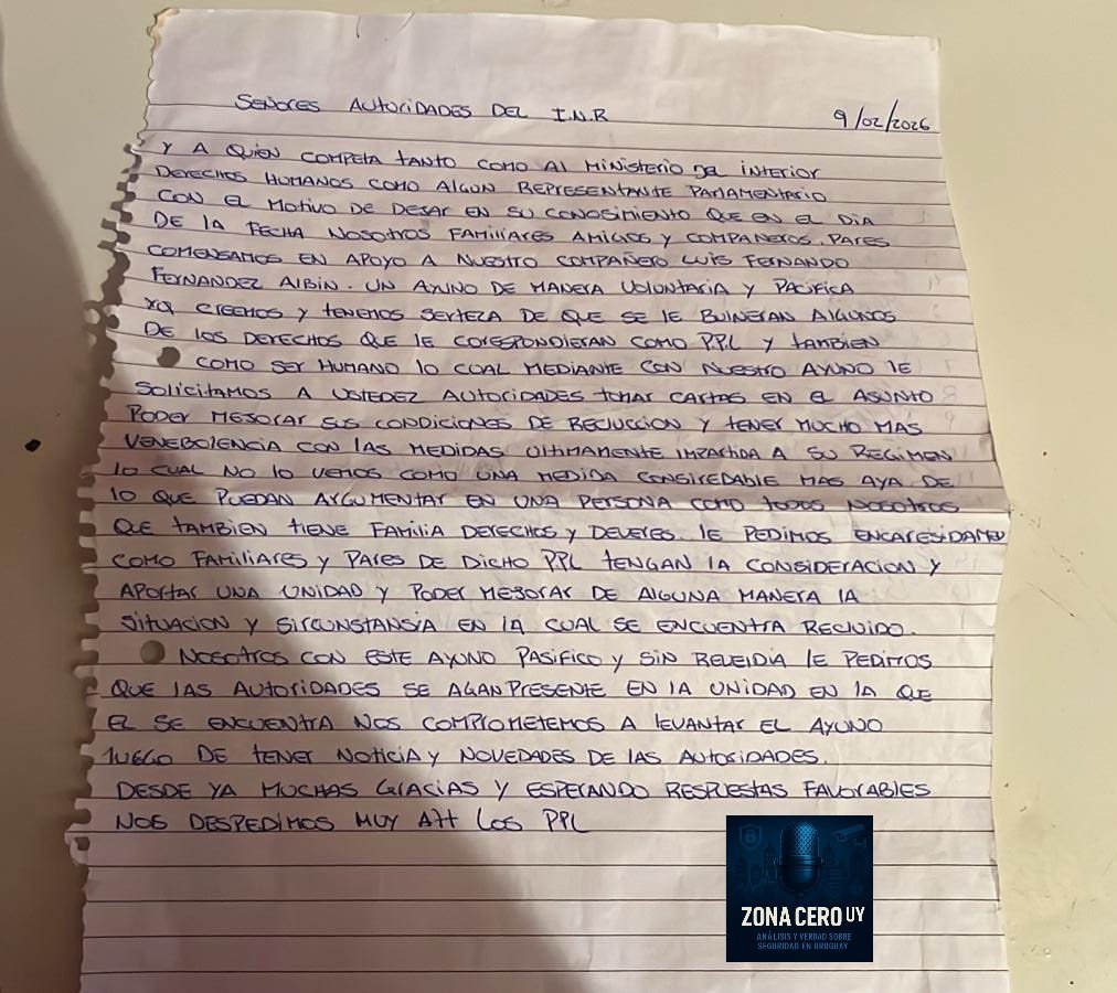 Esta es una señal clásica de cohesión interna carcelaria que, en otras experiencias regionales, fue el punto de partida de algo mucho más grande que un reclamo puntual. Cuando un grupo de Personas Privadas de Liberad PPL : se organiza en torno a una causa común, comunica hacia
