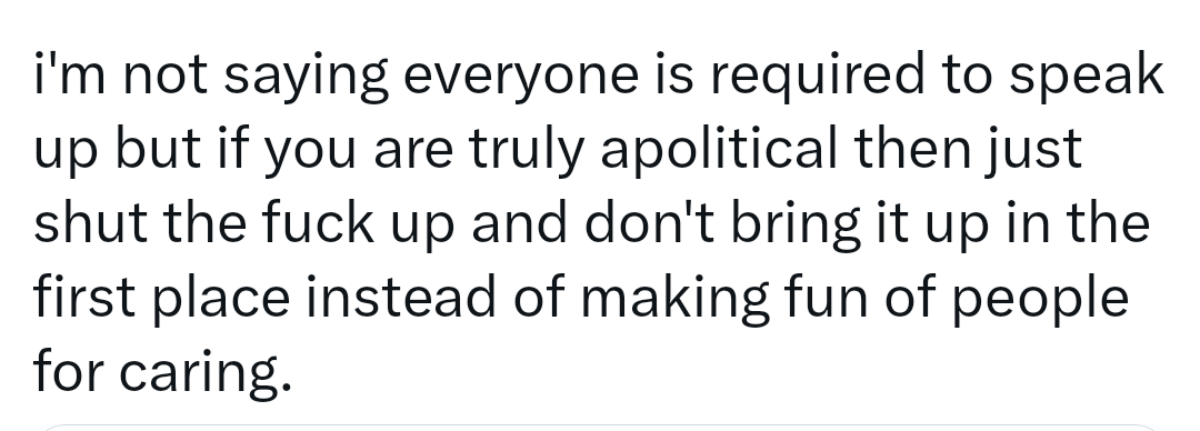 CadeIDario's tweet photo. @ohaiyokaiyo Okay but she admits she doesn't know shit about it and doesn't give an opinion so you're really saying you do want everyone to have an opinion publicly or "silence is violence" or some bullshit you'll want to come up with. Yeah that's not it bro. https://t.co/3AgnFctG22