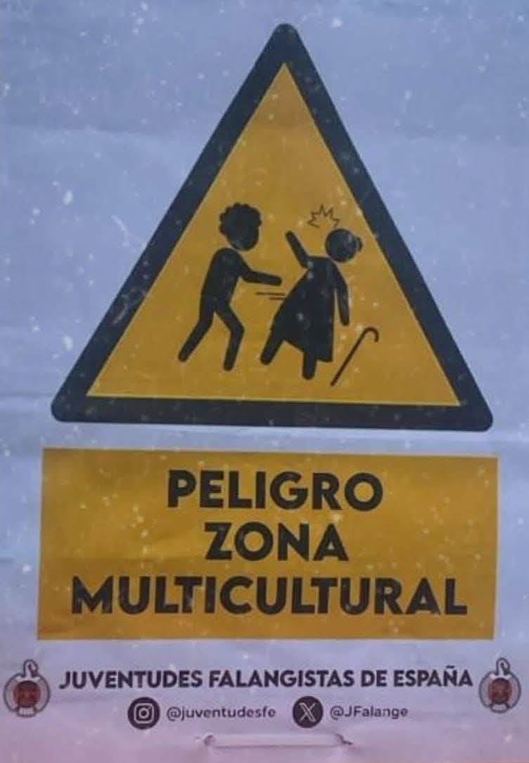 ❌ Desde <a href="/NuevaCanariasBC/">Nueva Canarias BC</a> #Tenerife rechazamos de forma absoluta el cartel de <a href="/JFalange/">Juventudes Falangistas de España</a> colocado en el #PuertodelaCruz. 
Es una manifestación racista y xenófoba que no representa a su ciudadanía, siempre ejemplar, solidaria y digna. 
¡Nuestra tierra es convivencia y respeto!