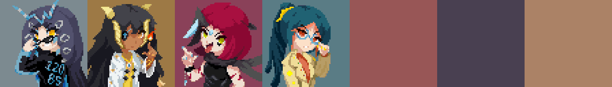 human versions of the rejuv team, pixel portrait edition

4 - eelektross