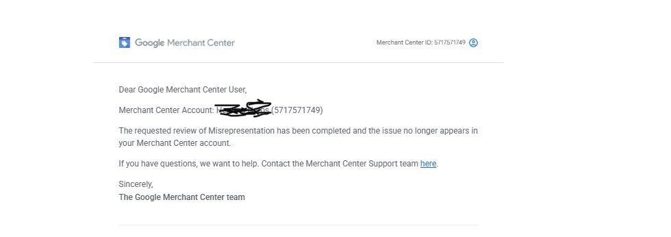 Google Merchant Center Misrepresentation Fix GMC tweet media