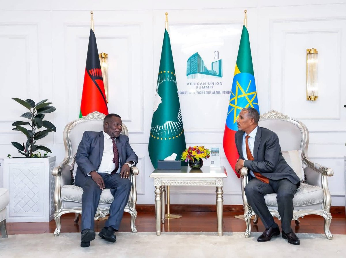 AddisMalawi's tweet photo. 🇲🇼 Hon. George Chaponda has arrived in Addis Ababa for the 39th AU Summit.
He leads Malawi's delegation at the summit The Summit is under the theme: "Ensuring sustainable water availability and safe sanitation." #AU #WaterSecurity #Malawi https://t.co/SiqxntzFVl