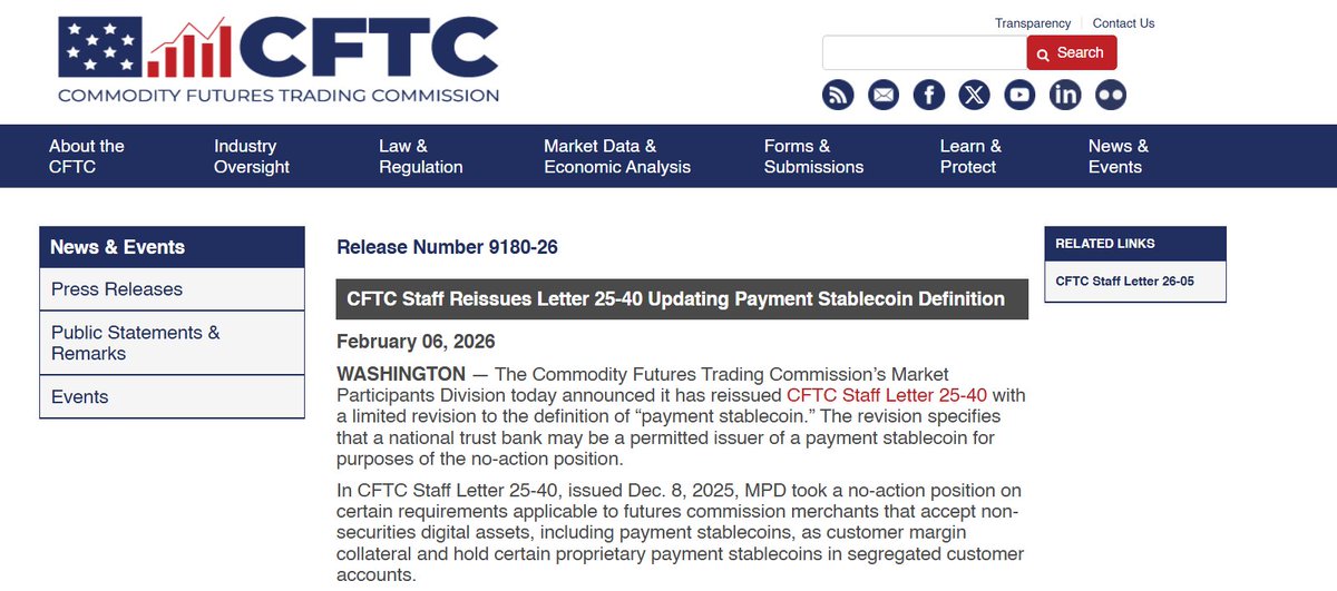 #Ripple received a provisional Trust Bank Charter.  On Friday, the CFTC clarified which stablecoin issuance would fulfill the "no-action" position. The original defined a payment stablecoin as a USD stable issued by a state regulated MT or trust co. Now, the reissued version adds