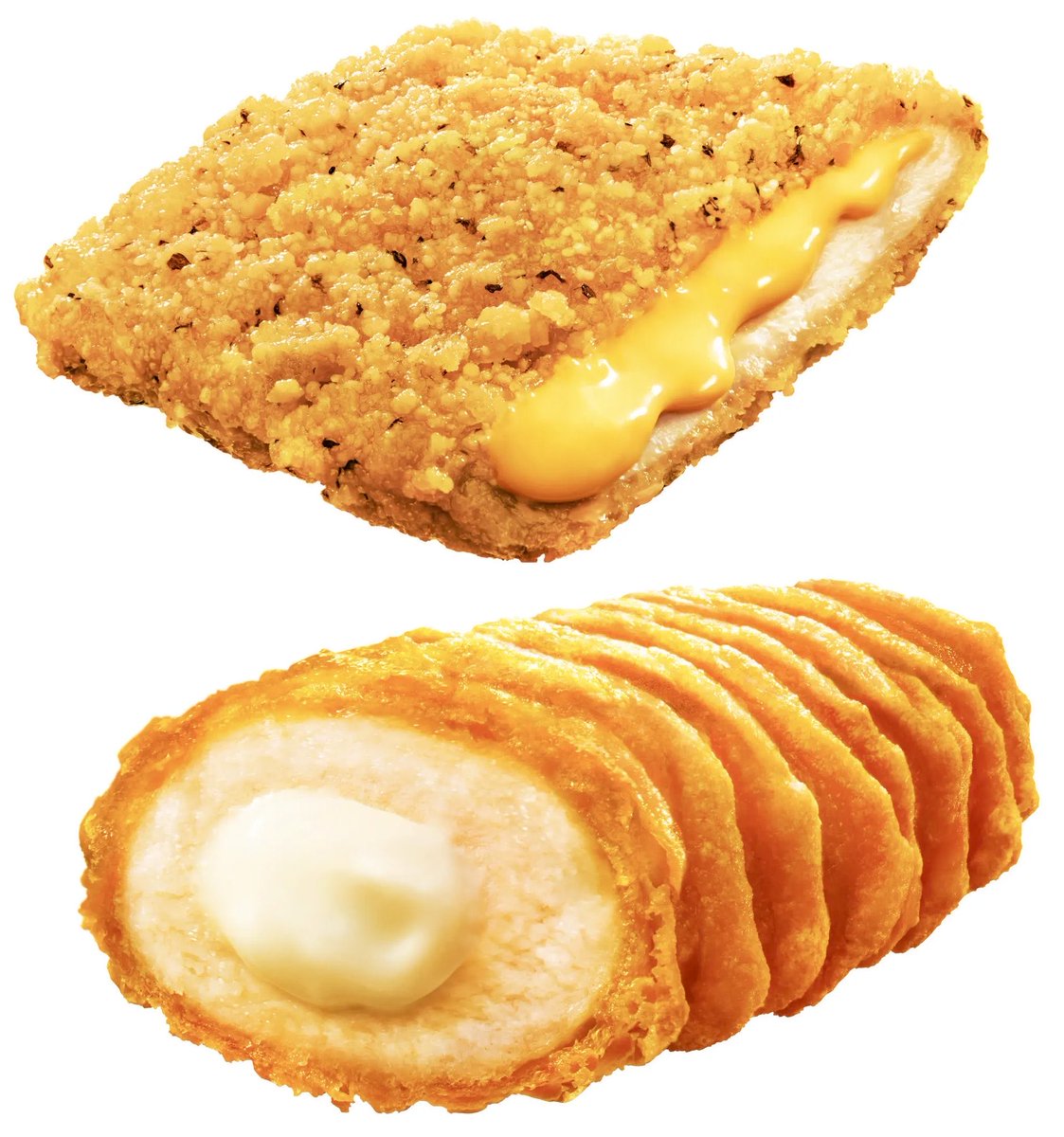 gourmetroad5's tweet image. ２月１０日よりファミリーマートから、ファミチキシリーズの中でも史上最も売れたフレーバーである「濃厚チーズinファミチキ」と、カリッとクリーミ〜な「濃厚チーズinクリスピーチキン」が発売されます✨
sweetroad5.com/news/23424/