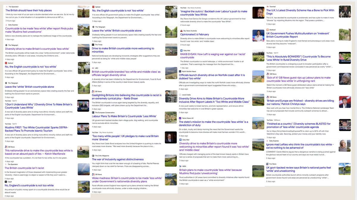 Did you see all the “Countryside is too white”, “countryside is racist” hoo ha last week?

If you were anywhere near RW media or this site, you can’t have missed it!

Want to know where it all came from? Why there were over 30 “news” pieces about it in just 4 days?

Let’s take a