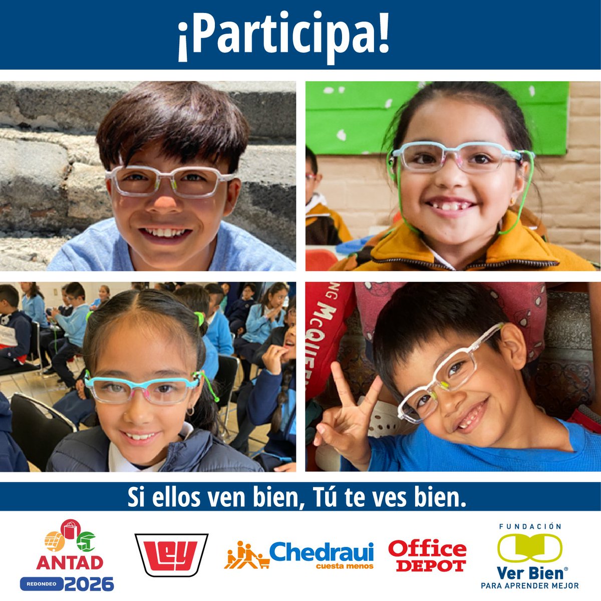verbienMX's tweet photo. Participa en el #RedondeoANTAD2026 y ayúdanos a hacer una gran diferencia en la vida de niñas y niños de México. https://t.co/7E21uBoHJE