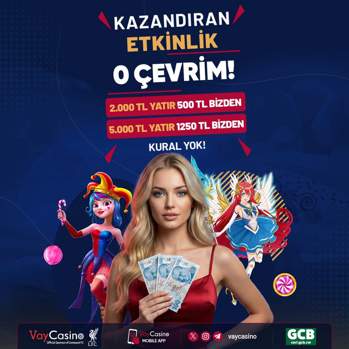 2.000 TL YATIR  500 TL BİZDEN!  

5.000 TL YATIR  1250 TL BİZDEN! 

  KURAL YOK!  Giriş Adresi t2m.io/103112750