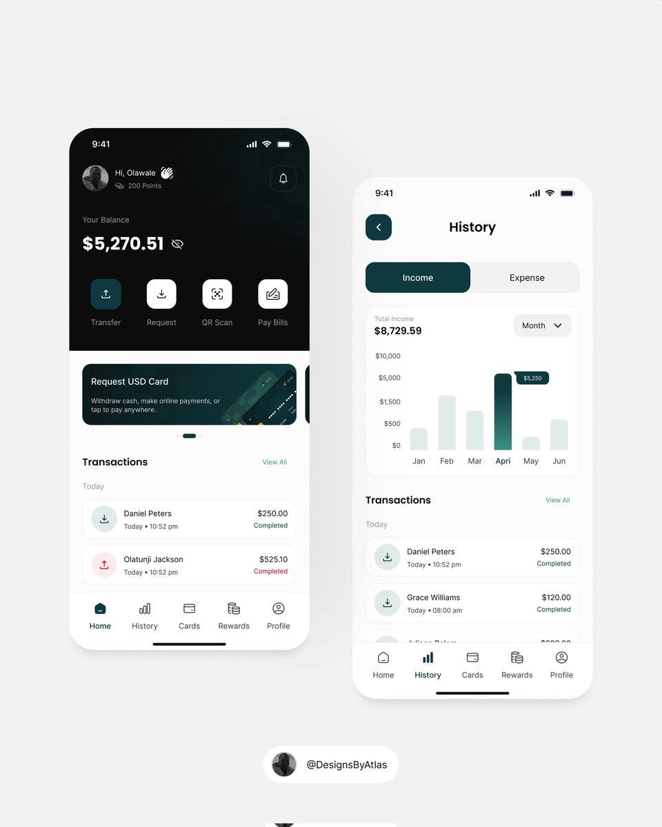 DesignsbyAtlas's tweet photo. I kept asking one question while designing this:

“What do you want to see after a transaction?”

What followed was clarity, fewer decisions, and a better way to understand your money.
#ProductDesign #Fintech #UXDesign https://t.co/dOzVY572xi