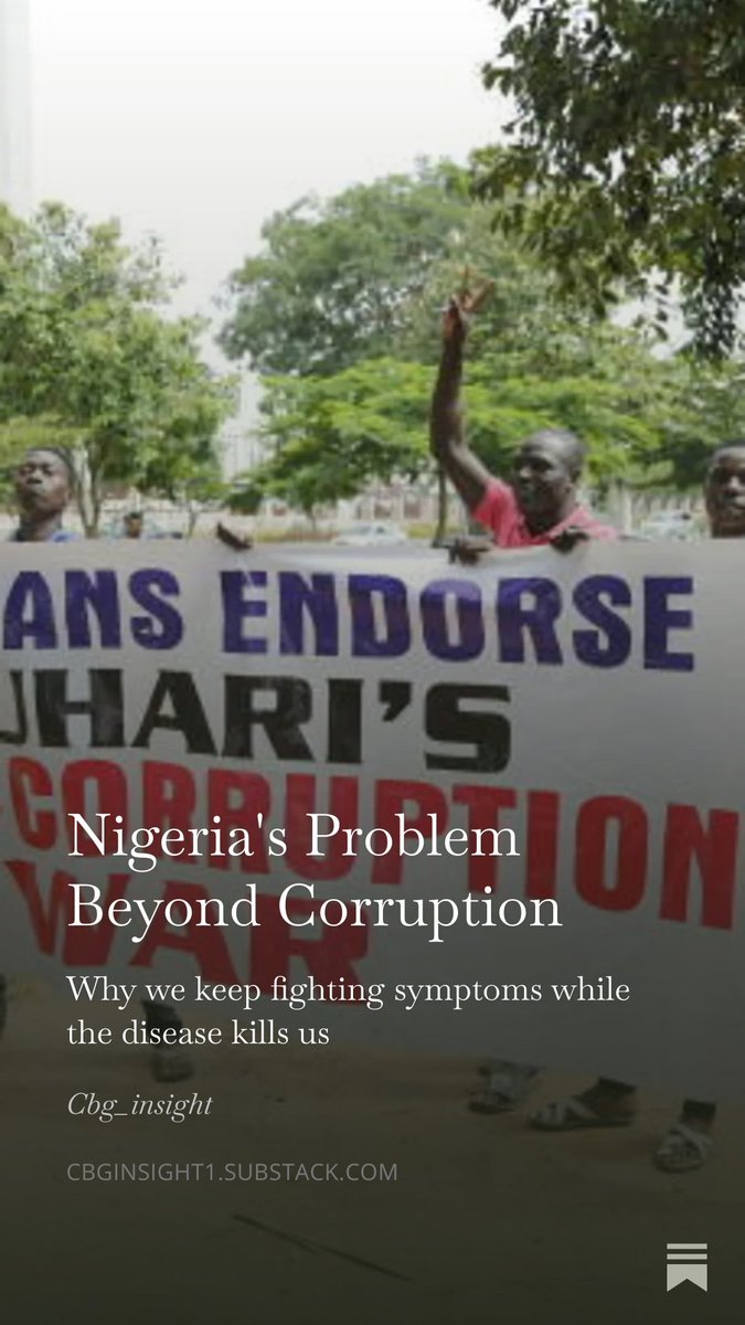 I just wrote something I want everyone to read.
It explains a lot about Nigeria that no one talks about beyond the convenient excuse of “corruption.”
Read it here: 👇
open.substack.com/pub/cbginsight…