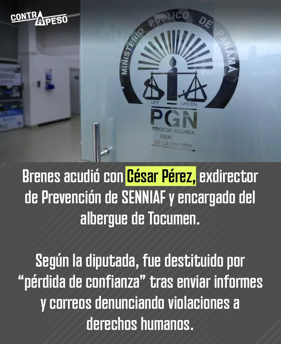 contrapesopa's tweet image. ¿Qué está pasando en la SENNIAF?

Denuncias por abusos en el albergue de Tocumen.
Un testigo clave confirma negligencia y violaciones de derechos.
Una crisis que Panamá ya vivió… y que nunca resolvió.

Hilo / Carrusel 👇
