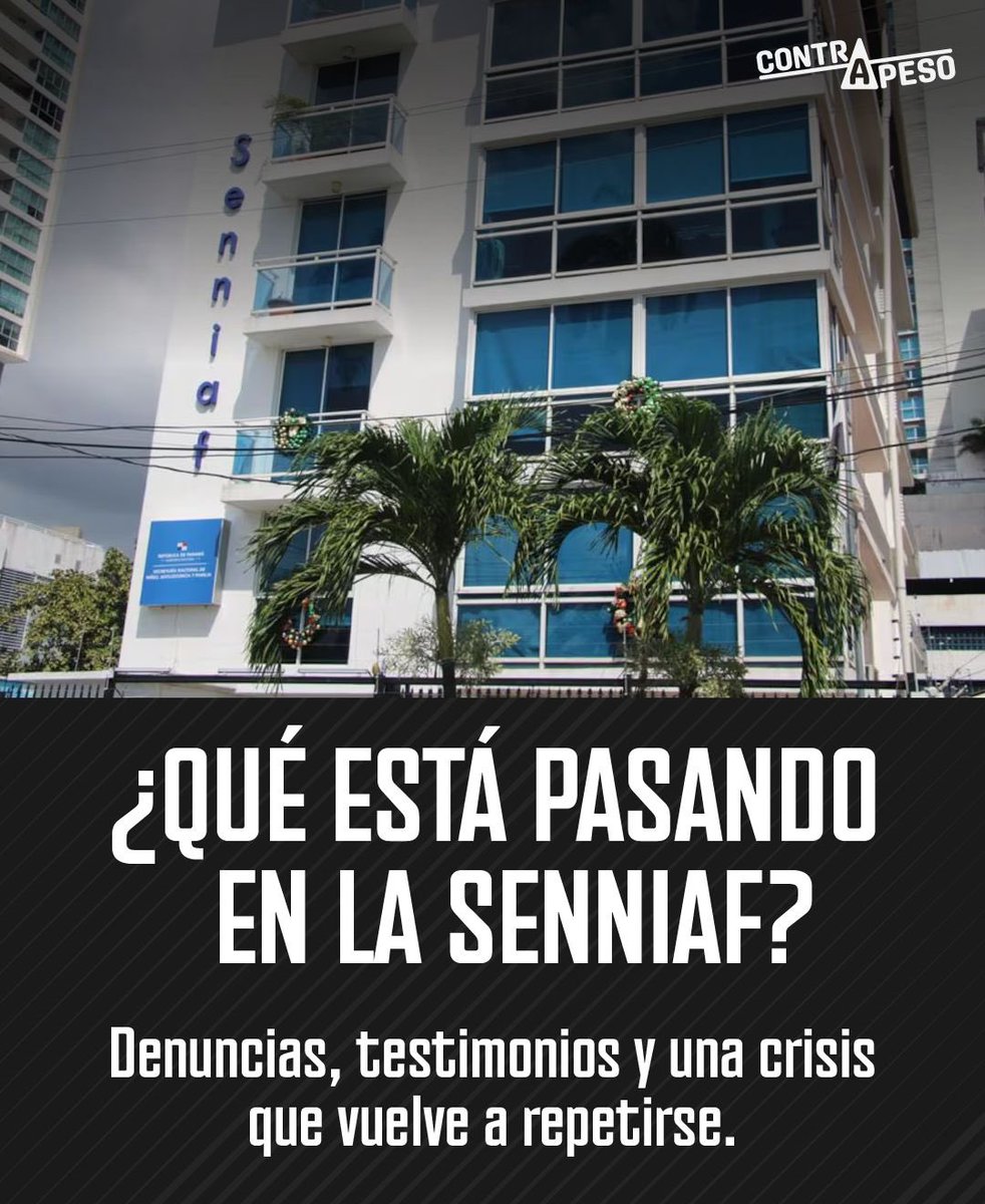 contrapesopa's tweet image. ¿Qué está pasando en la SENNIAF?

Denuncias por abusos en el albergue de Tocumen.
Un testigo clave confirma negligencia y violaciones de derechos.
Una crisis que Panamá ya vivió… y que nunca resolvió.

Hilo / Carrusel 👇