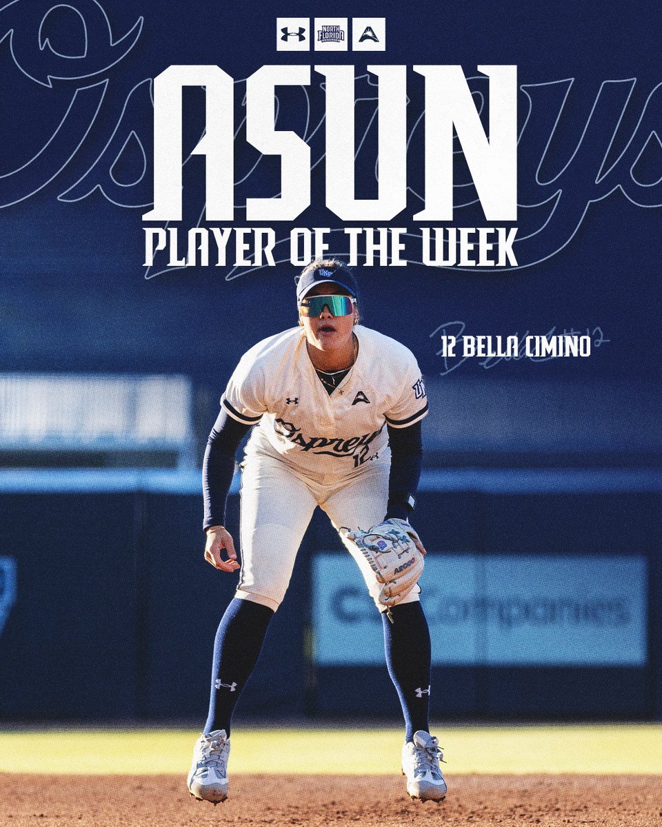 OspreySB's tweet image. An Osprey sweep for @ASUNSports awards! 🧹🧹

🥎 @Izabella6113 - ASUN Player of the Week
🥎 @HunoltMacie - ASUN Pitcher of the Week

#SWOOP | 📰 bit.ly/4alKvvD