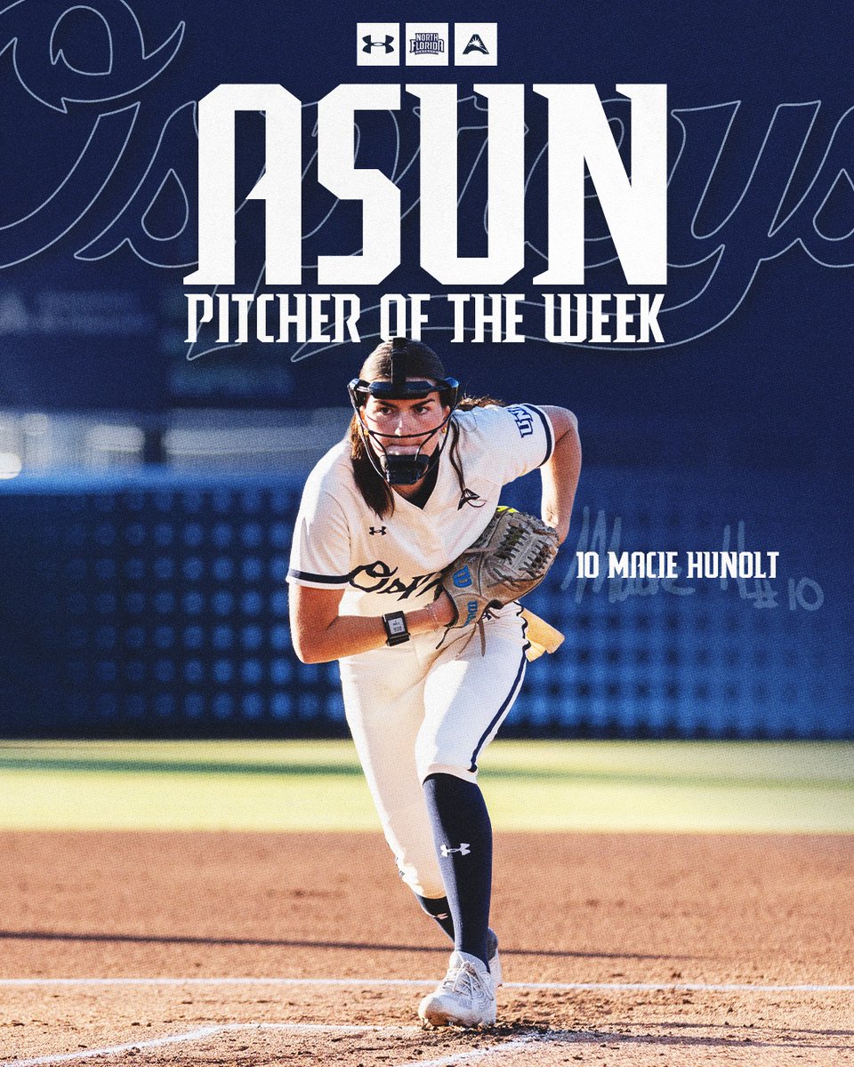 OspreySB's tweet image. An Osprey sweep for @ASUNSports awards! 🧹🧹

🥎 @Izabella6113 - ASUN Player of the Week
🥎 @HunoltMacie - ASUN Pitcher of the Week

#SWOOP | 📰 bit.ly/4alKvvD