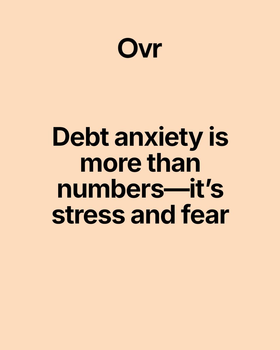 ovrfin's tweet photo. Feeling overwhelmed by debt anxiety?

It's normal. Debt isn't just numbers—it's stress and fear. Take small steps: track progress, use calming techniques, build a realistic plan.

You don't have to face this alone.

#mentalhealth #startup #debtfree https://t.co/VHsVEiWEKv