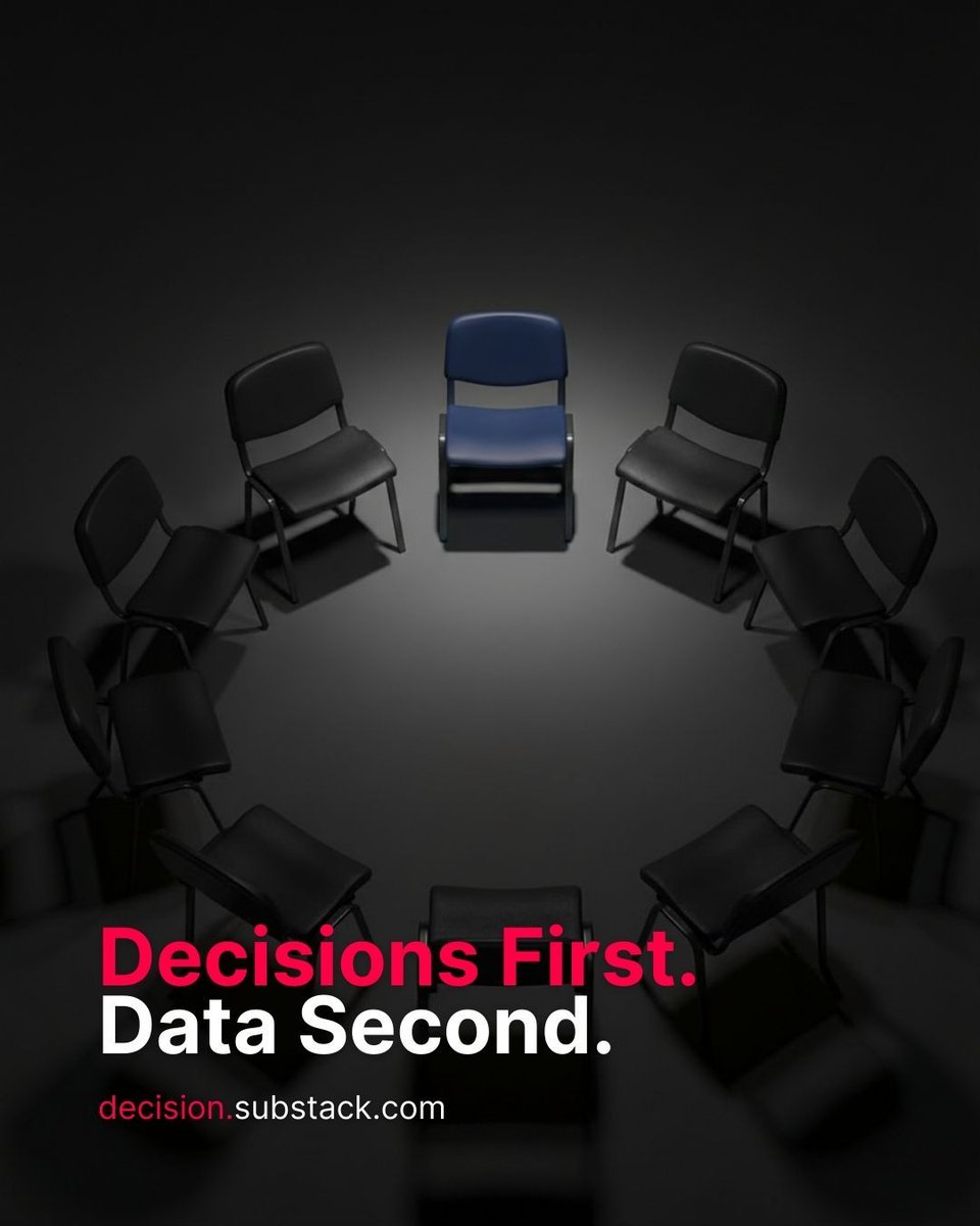 decisionleader's tweet image. Data doesn’t drive decisions.
People do.

This gap between AI capability and decision design is why I built Decision-Making with ChatGPT. 

Enroll here: decisiongptcourse.com 

#DecisionIntelligence #AILeadership #Leadership