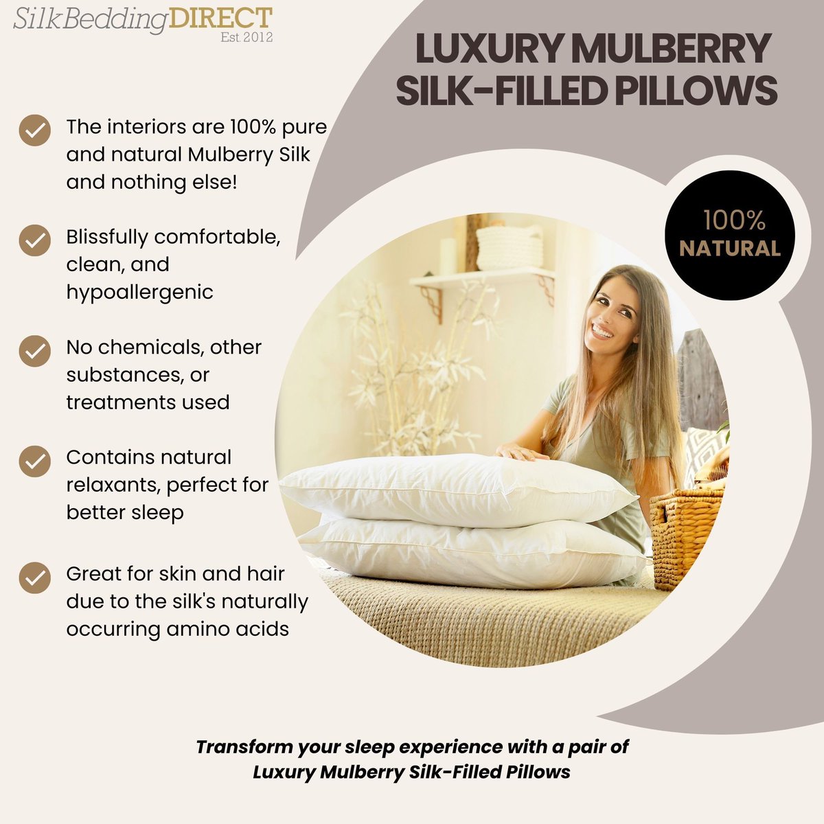 SilkBedDirect's tweet photo. Pure mulberry silk bedding, OEKO TEX Standard 100 certified.
Naturally hypoallergenic, breathable, and chemical free. 

#SilkBeddingDirect
#MulberrySilk
#LuxuryBedding
#OEKOTEXCertified
#Hypoallergenic
#HealthySleep https://t.co/2mKWQZsT3h