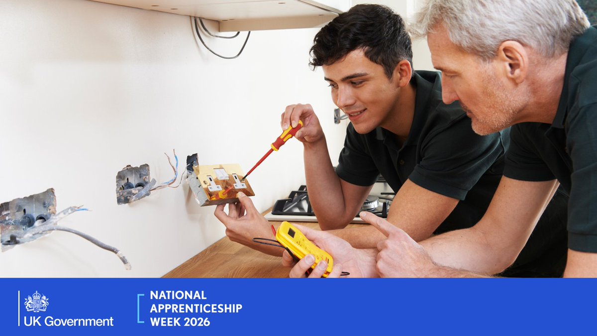 Thinking about an apprenticeship? Here is what you need to know:

✓ You get paid
✓ You get holiday
✓ You work towards a qualification

Anyone aged 16 or over can apply – even if you already have qualifications

Find out more: ow.ly/fak250Y9Xrh

#NAW2026 #Apprenticeships