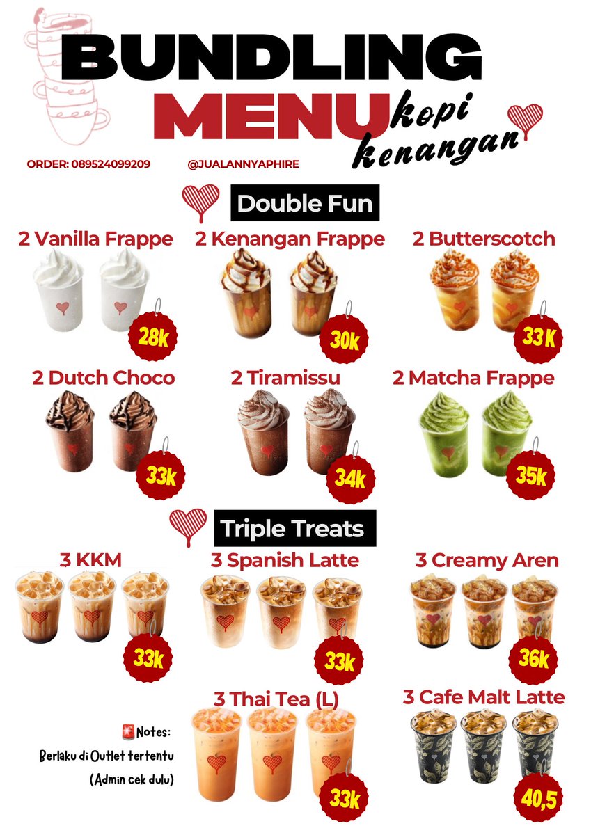 coffeefolish's tweet image. Haii bess, lagi ada super promo nii🙀

Buat kalian yang mau nugas atau nongki di Kopken ramean, bisa pesen paket bundling ini yaak🙌🏻

Udah dapet potongan harga, masih dikasih promo juga✨🤩

Bisa pesen lewat wa yaa wa.me/6289524099209

#kopken #promo #kopikenangan #zonauang