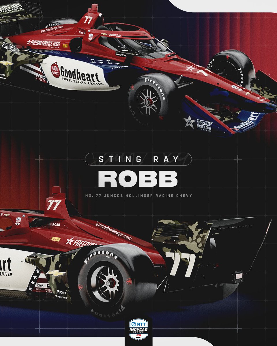 IndyCar's tweet image. Sleek look for @sting_ray_robb 😮‍💨