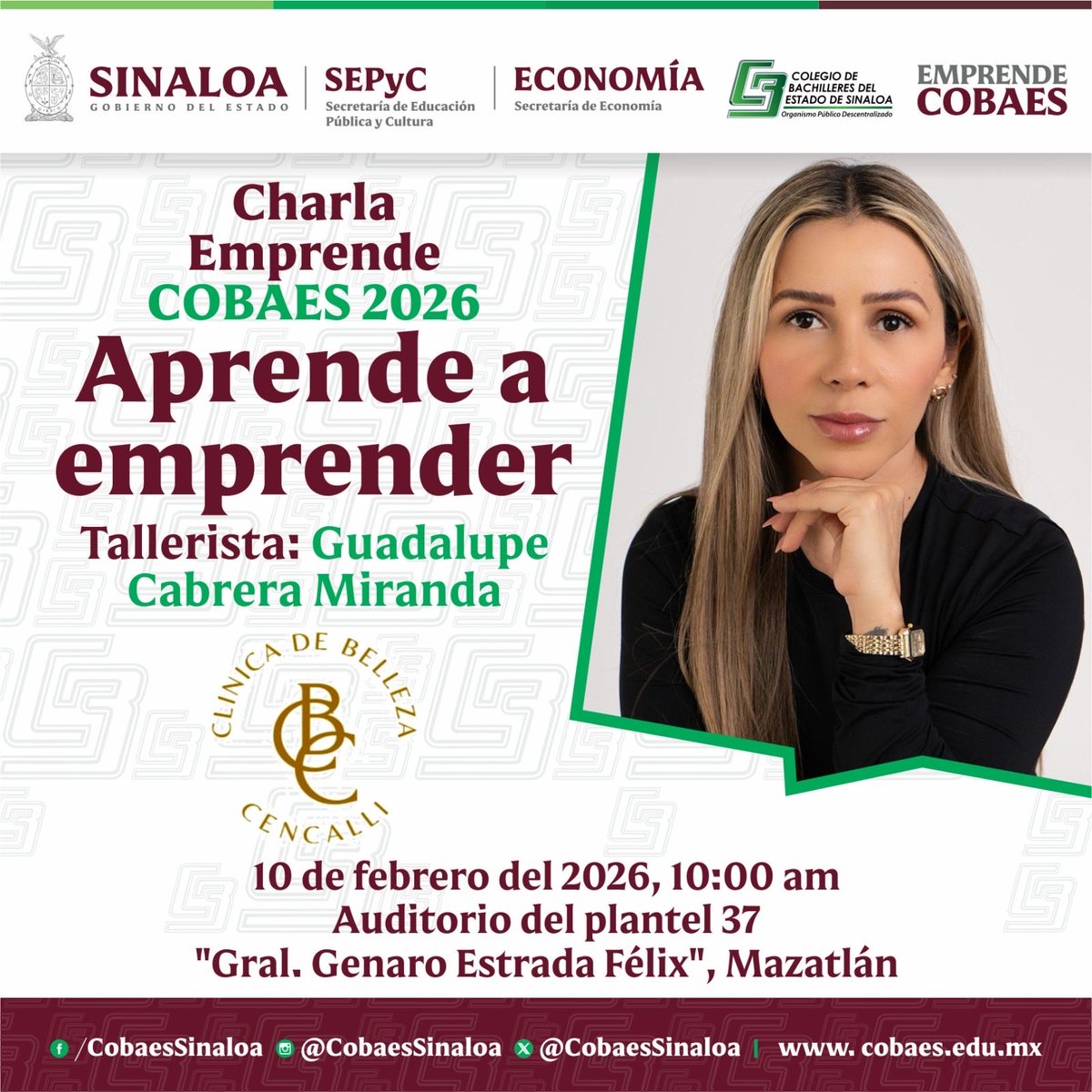 COBAES invita a las y los estudiantes a participar en la Charla Emprende COBAES 2026: “Aprende a emprender”, un espacio diseñado para fortalecer el espíritu emprendedor y brindar herramientas prácticas para convertir ideas en proyectos exitosos.