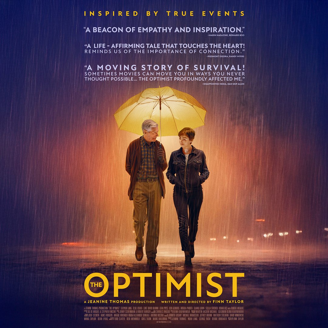This powerful, true story starring Stephen Lang and Elsie Fisher brings a message of resilience, hope, and healing to the big screen. 

Get tickets now at theoptimistmovie.com

#THEOPTIMIST #BecomeAnOptimist #MentalHealthAwareness