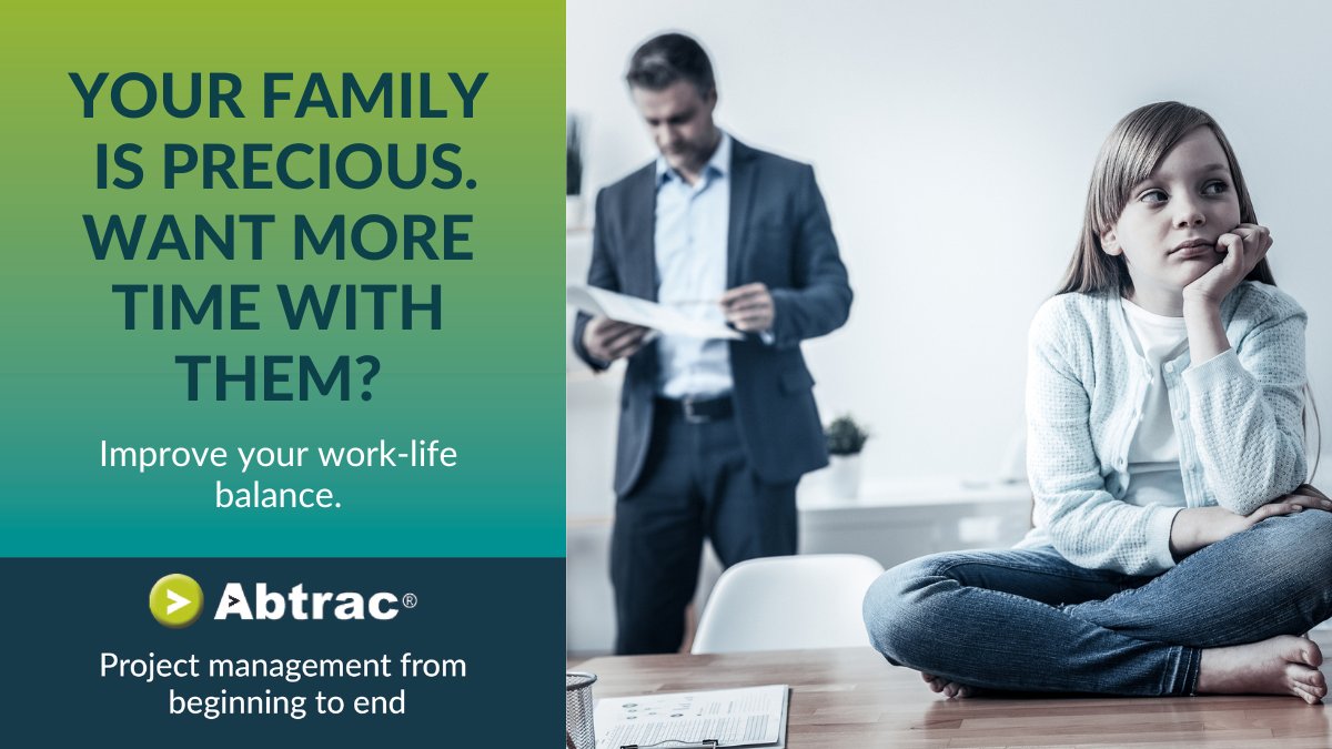 AbtracOnline's tweet image. Time is a precious resource and Abtrac gives your team tools to maximise their time, allowing to grow your business without giving up time with family.
Find out how it worked for a client: ap1.hubs.ly/y0tQTB0
#Abtrac #WorkLifeBalance #ProjectManagementSoftware #Productivity