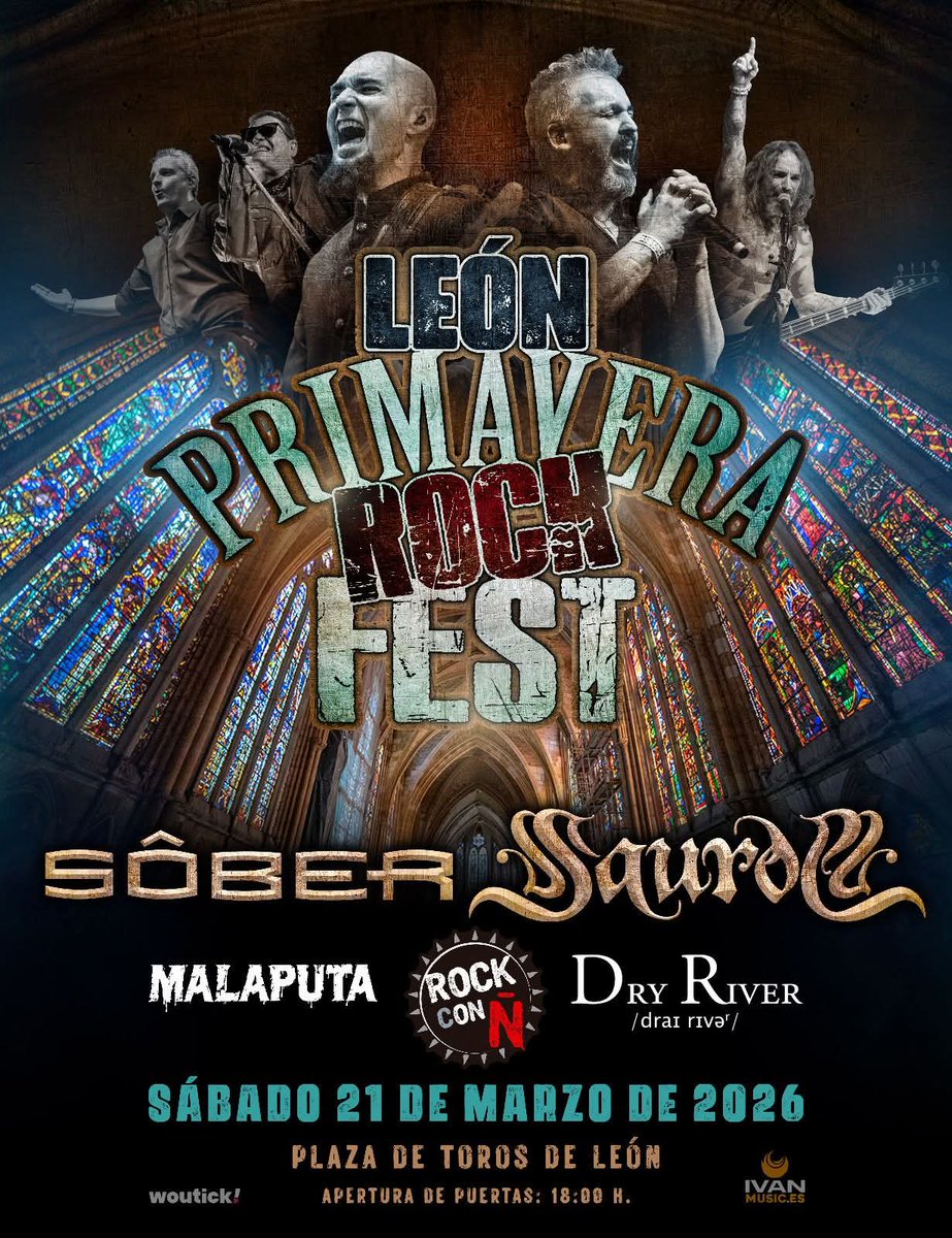 SauromOficial's tweet photo. 🔥SAUROM en LEÓN (España)
✨️"Primavera Rock Fest"
⚔️Plaza de toros/21 marzo 2026
🎯Entradas: https://t.co/TdfDSm7zQC
#saurom #ElPrincipito #PrimaveraRock https://t.co/VXrUT8JubE