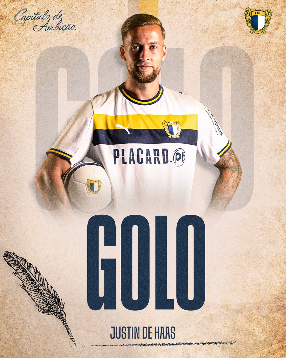FCF1931_Oficial's tweet photo. GOLOOOOOOOOOOO
⚽ 54’ Justin de Haas restabelece o empate
FC Famalicão 1-1 AFS

⚪️🔵 #CapitulodeAmbicao #amordeperdicao #LigaPortugal #FCFAFS #DiadoVilaNova https://t.co/dSLWMgnCKV