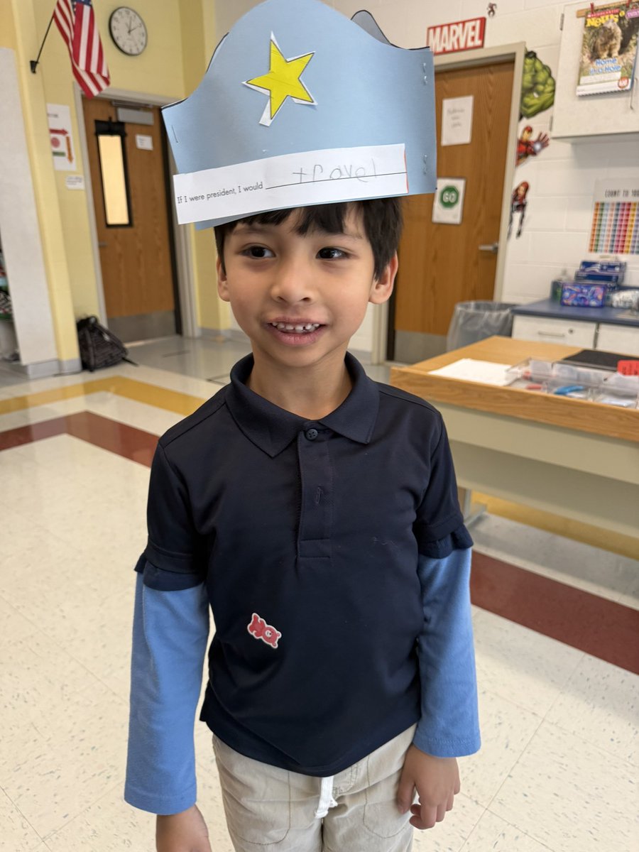 Richardella_FLC's tweet photo. Ready for President’s Day, we learned about George Washington and students had to write what they would do as president. https://t.co/Mw5sjrZ35U
