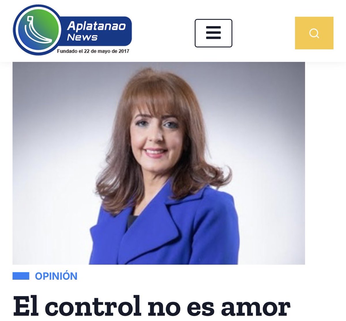 Nuestra columnista ⁦<a href="/Yanira_Fondeur/">Yanira Fondeur</a>⁩ aborda  la violencia machista, que en el fin de semana dejó 2 mujeres asesinadas y elevó a 10 los feminicidios íntimos este año.
Una amenaza no se ignora: es una advertencia

#AplatanaoNews #PromoviendolaPaz
 
aplatanaonews.com/el-control-no-…