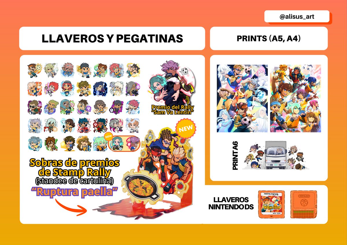alisus_art's tweet photo. @Mrindream Hola! Soy Alisus, estaré en esta Japan en stand NC237 Pabellón 6 y como todos los años tenemos un montón de cosas de Inazuma Eleven! ⚽️⚡️

Si queréis ver más cositas de mi catálogo está anclado en mi perfil, y además hemos cocinado un stamp rally super chulo!! ¡No os lo perdáis! https://t.co/NpszcdlCAM
