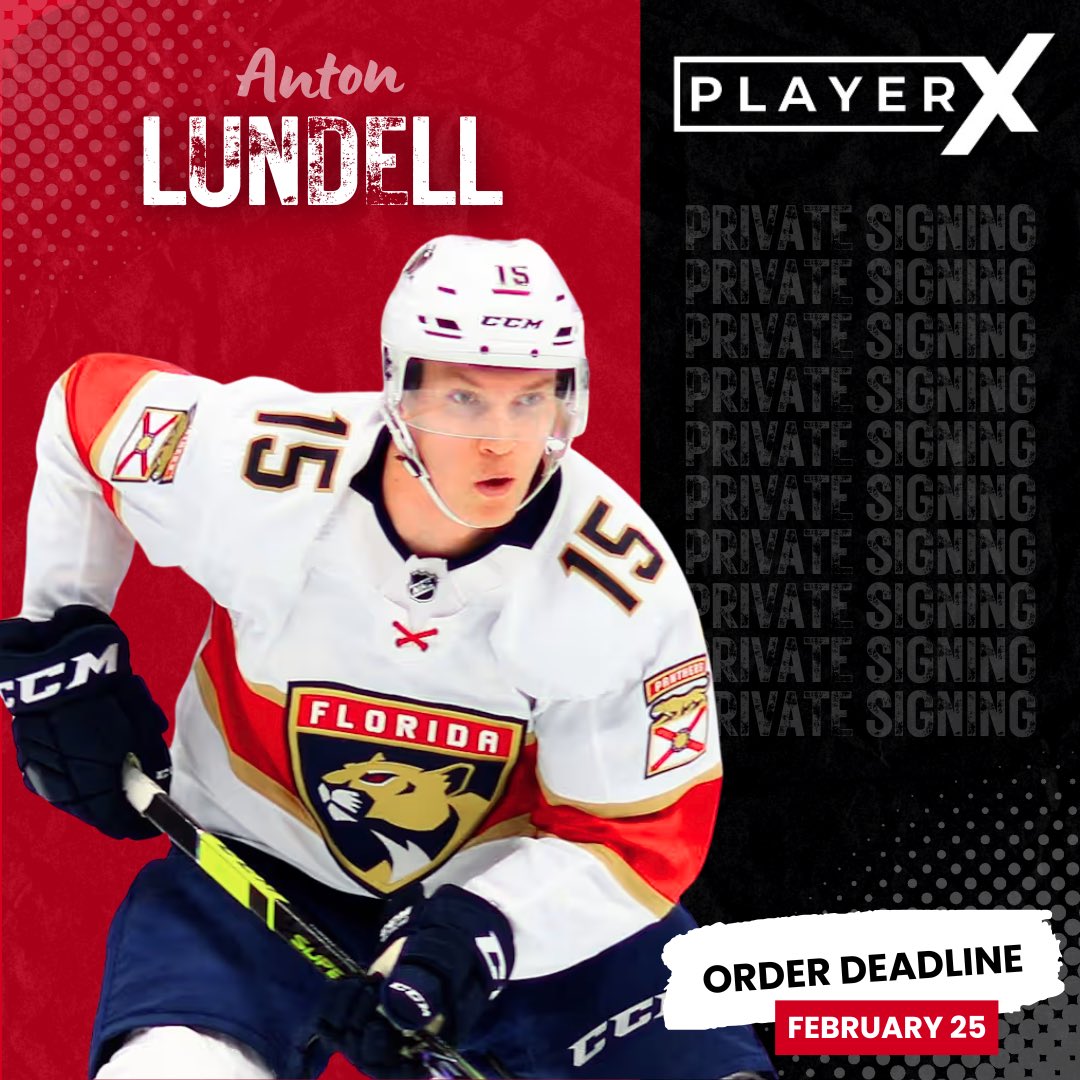 playerxca's tweet photo. 🚨JUST ANNOUNCED🚨
💥Sam Bennett &amp; Anton Lundell Signings
🗓️February 25

More Details Here⬇️
https://t.co/eVcNslajeL
https://t.co/GGDV213FQ2

#timetohunt #hockeymemorabilia #autographcard #signedjersey https://t.co/9wOa58jCZO