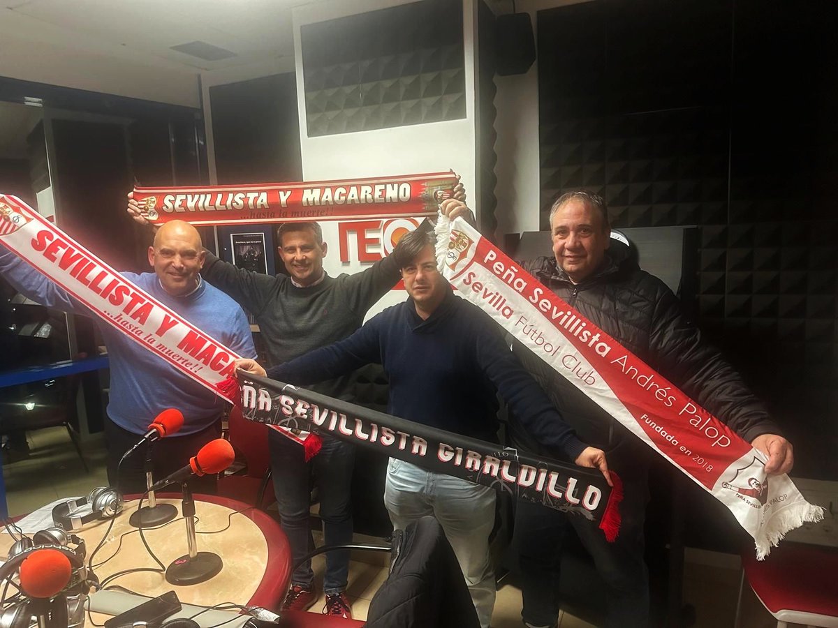 El pasado viernes, la Peña Sevillista Macarena estuvo en el programa Familia Rojiblanca de Neo FM, representada por nuestro presidente Pepe Romero y por Antonio Guillena. ¡Un placer echar la tarde con los amigos de Familia Rojiblanca!