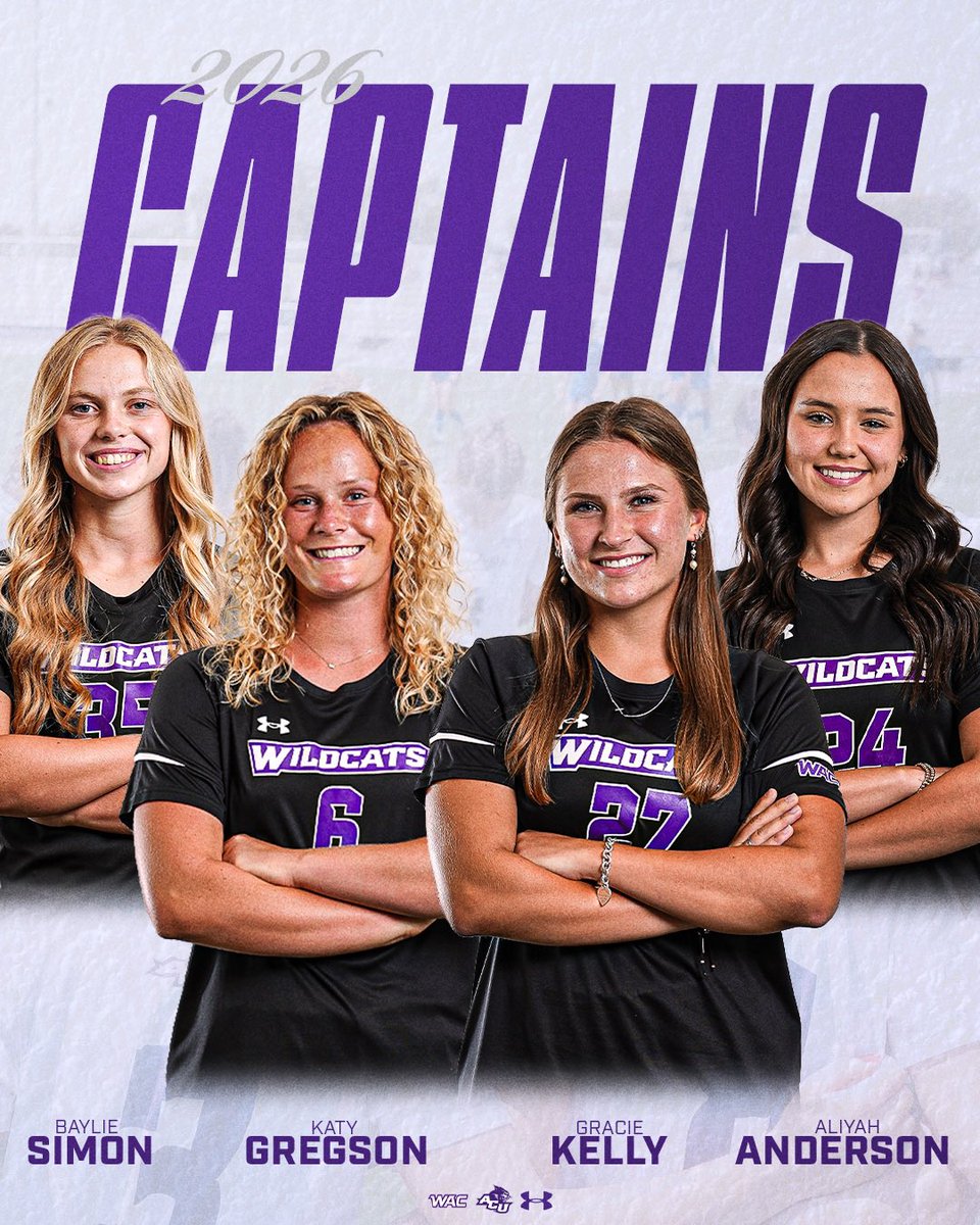 2026 Captains 🫡 

We are excited to share that Katy Gregson, Aliyah Anderson, Baylie Simon, and Gracie Kelly have earned the position of team captains for the 2026 season!

#GoWildcats