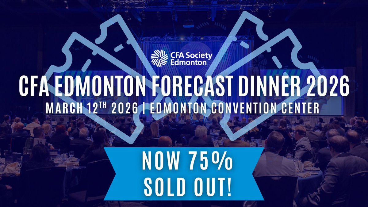 CFAEdmonton's tweet photo. Momentum is building for the CFA Edmonton Forecast Dinner, and tickets are moving quickly!

With the event now 75% sold out, this is your reminder to secure your seat before availability runs out.

Don’t wait — tickets are limited!. 
https://t.co/TNnwc3lJhX https://t.co/pengvfFETC