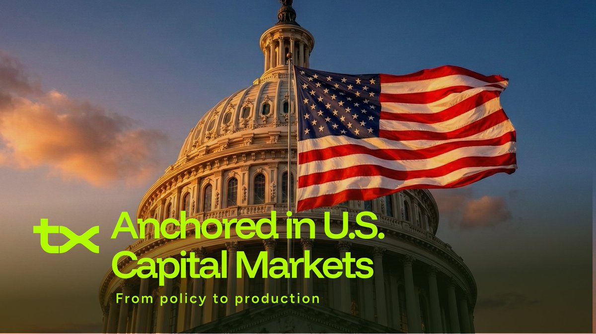 realSologenic's tweet image. tx is a U.S.-based company, anchored in the world’s deepest and most liquid capital markets.

The U.S. is emerging as the crypto capital of the world, and the next phase of digital asset infrastructure is being built there, by tx.