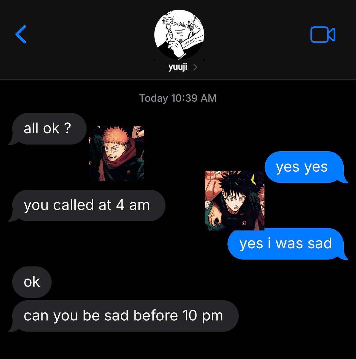 im a #firm believer that yuuji has a grandpa sleeping schedule.