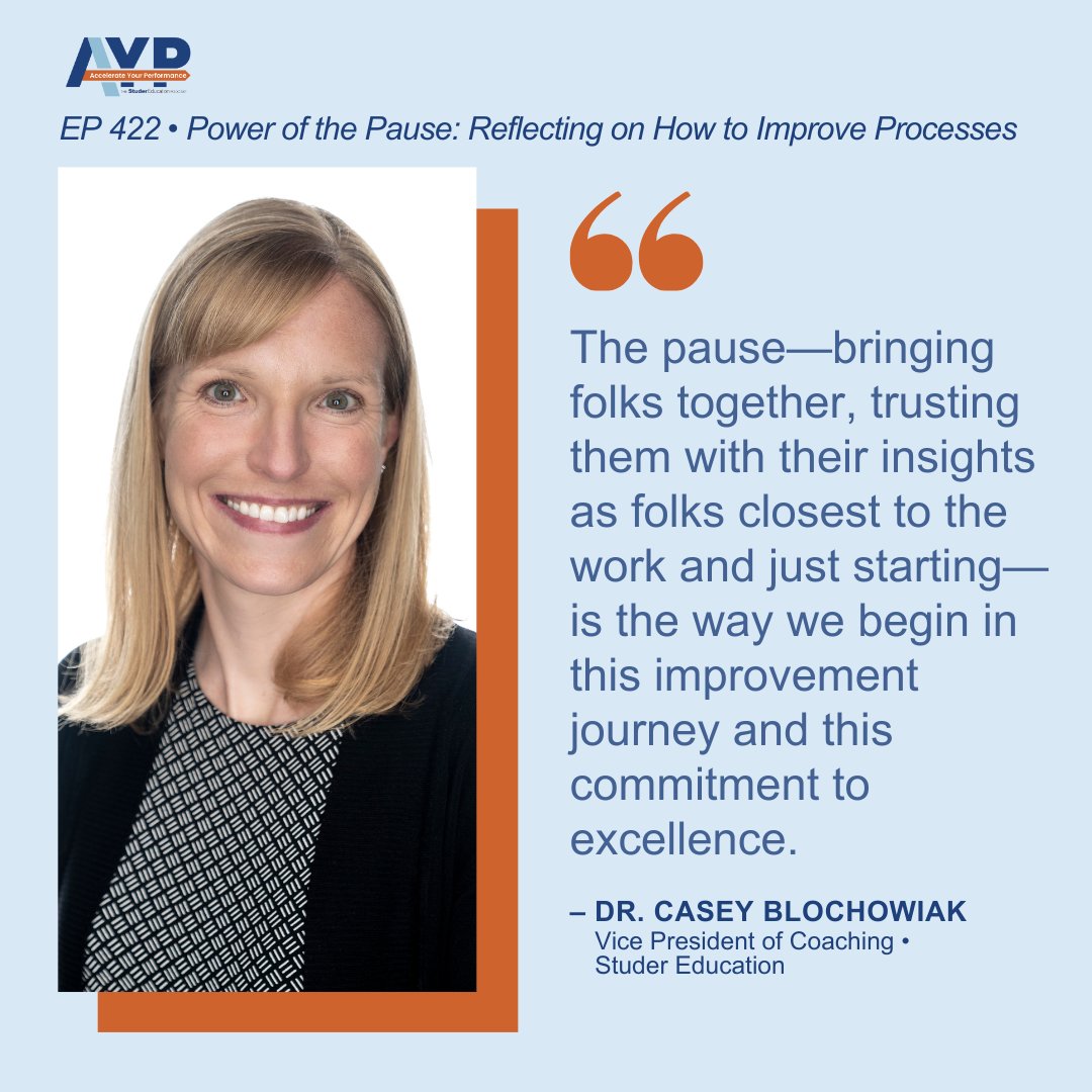 StuderEducation's tweet photo. Two partner organizations. Two different challenges. One shared approach.
On this weekโs #AccelerateYourPerformance #podcast, Dr. Casey Blochowiak, Vice President of Coaching at Studer Education, shares improvement stories from @rcschools (Rapid City Area Schools) and @tularecoe (the Tulare County Office of Education).
Learn how intentional process improvement helps organizations use their resources more effectively โ and why leaders who pause, listen, and align systems see better outcomes for their teams and for students.
๐ง https://t.co/OB5UgY3Nmn
#EducationalLeadership #K12Leadership #ProcessImprovement #ContinuousImprovement