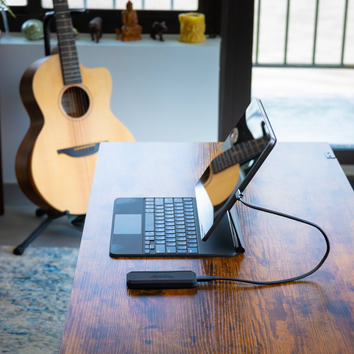 Stop storage warnings: use the Atom EV. Most USB-C phones and tablets support external drives. Just plug it in with the included cable to simplify your setup.