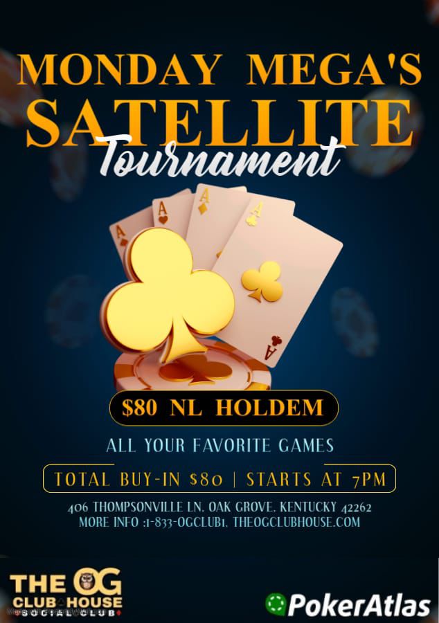 OGPokerClub's tweet photo. โฃ๏ธ Monday Megaโs Satellite โฃ๏ธ
Tonight at **7PM** ๐ $80 NL Holdโem. Big spots, sharp reads, real action.
Thinking about coming out? This is your sign. Grab a seat, test your game, and be part of the OG ClubHouse grind. โ ๏ธ
#OGClubHouse #MondayMegas #NLHoldem #ShuffleUpAndDeal https://t.co/NHCftXfHMN