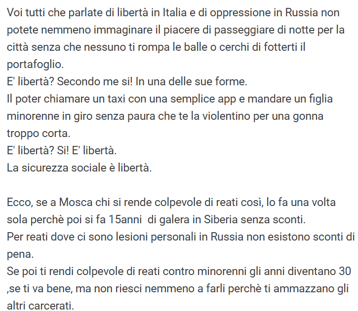 anubi77787292's tweet photo. Ecco cosa mi scrive un amico italiano che vive in Russia da 20 anni https://t.co/ivTNr6USqH