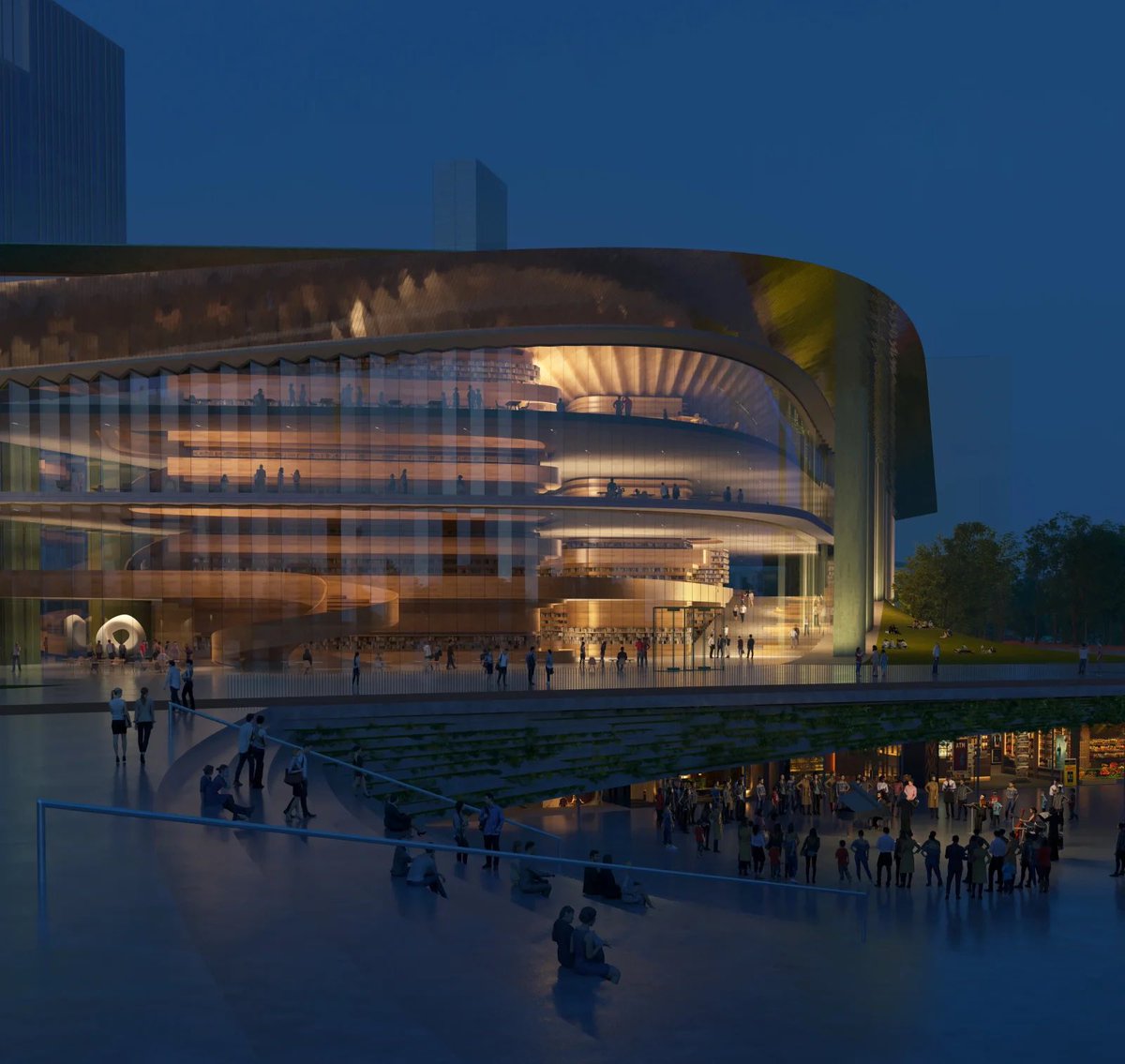 parametricarch's tweet photo. Zaha Hadid Architects (@ZHA_News)  Reveals Design for Qiantang Bay Central Water Axis in Hangzhou.

https://t.co/SnodMo42FA https://t.co/c78lGJa7fU