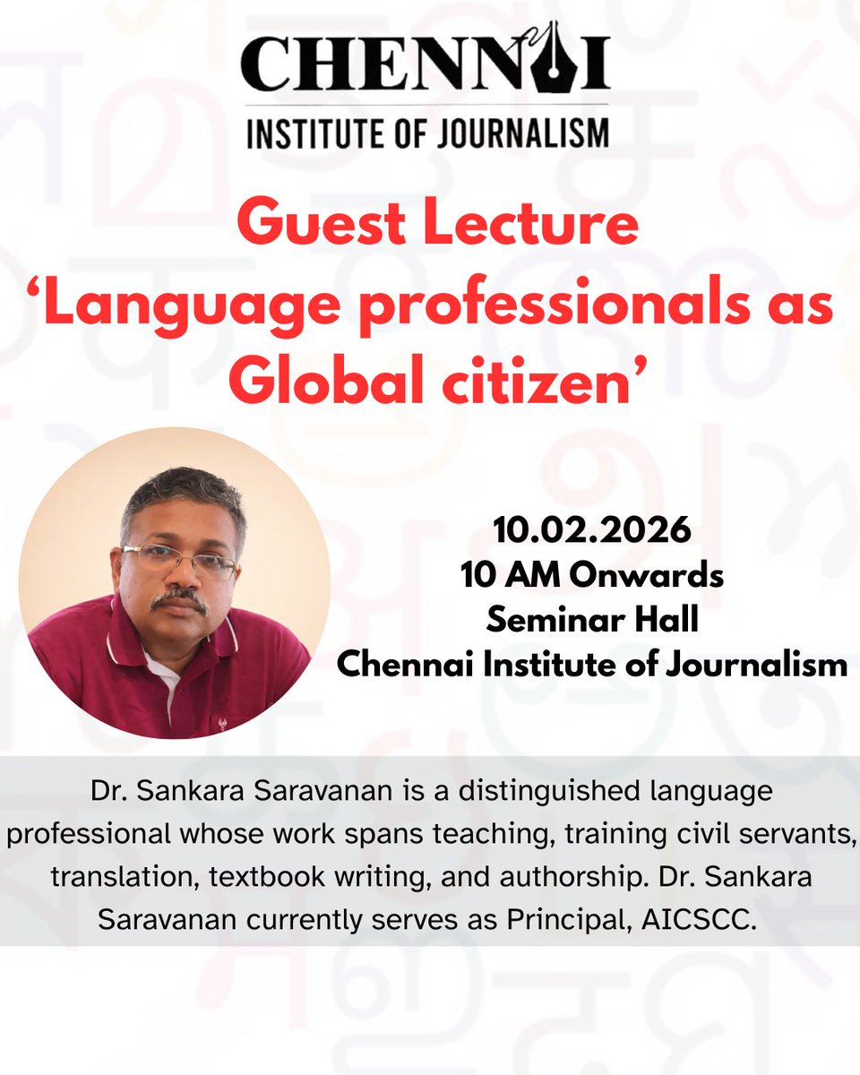 Chennai Institute of Journalism tweet media