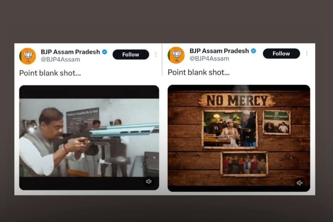 affannomani's tweet photo. Himanta Biswa Sarma, the Chief Minister of Assam crossed all limits. 

A video of Himanta Biswa Sarma shooting Muslims is going viral.
He made a mockery of constitutional posts.

Will the Supreme Court take cognizance of this?

Or should we shut down the court in the country? https://t.co/olBXrAk61U