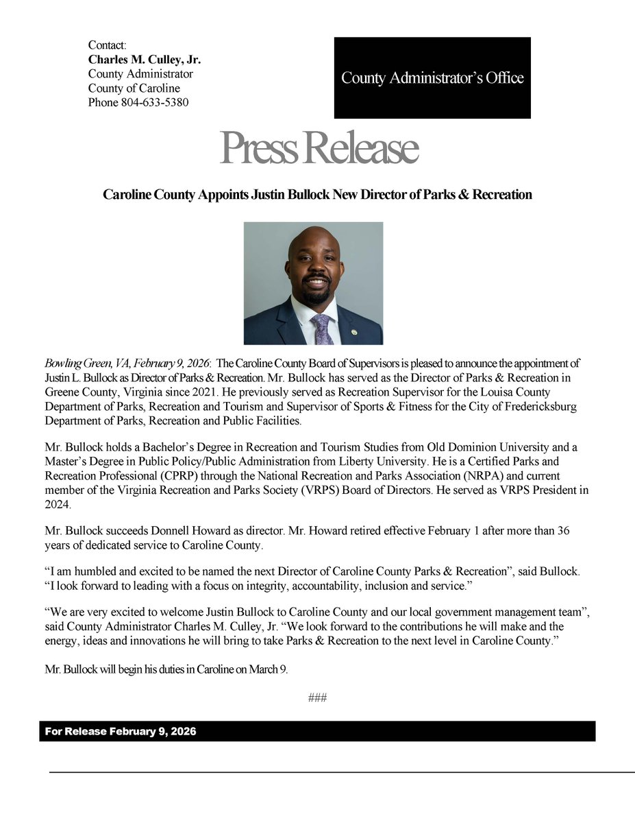 Caroline VA (@carolinegov) on Twitter photo 